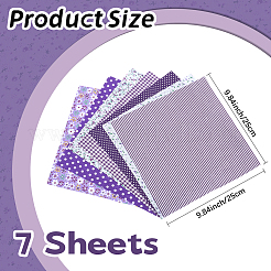 7 лист хлопчатобумажной ткани&nbsp;DIY-CP0013-22B