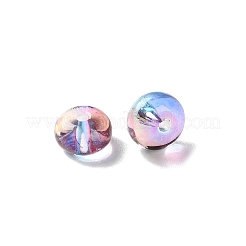 Выпечка расписные прозрачные стеклянные бусины&nbsp;X-DGLA-S116-01J