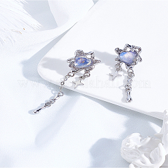 1 paire de boucles d'oreilles pendantes en alliage&nbsp;EJEW-LP0007-118