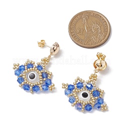 Boucles d'oreilles à tige en perles de rocaille en verre&nbsp;EJEW-MZ00270-03