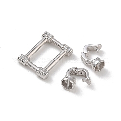 925 fermoir déployant en argent sterling avec micro pavés de zircone cubique transparents&nbsp;SE-CBAF1B0-04P
