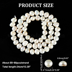 1 нить бусин из натурального культивированного пресноводного жемчуга&nbsp;PEAR-PH0001-17