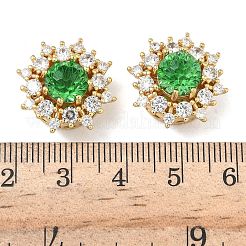 Латунные микро проложить кубического циркония бусы&nbsp;KK-H526-15G