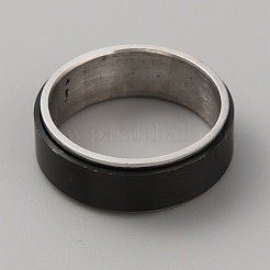 Einfacher drehbarer Fingerring aus Edelstahl 304&nbsp;RJEW-WH0011-10G-EB