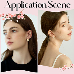 Комплект серег из латуни с микропаве из прозрачного кубического циркония&nbsp;EJEW-BBC0001-85