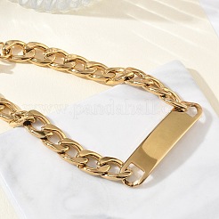 ID-Armbänder aus Edelstahl 304&nbsp;BJEW-Z178-13G-02