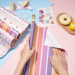 Слово с днем рождения узор подарочная упаковка бумажные наборы&nbsp;DIY-TAC0020-49