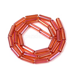 Chapelets de perles en verre transparent électrolytique&nbsp;EGLA-Q132-02A-C02