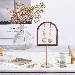 Présentoir de boucle d'oreille en bois de noyer&nbsp;EDIS-WH0012-11