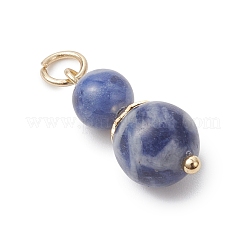 3 шт. 3 стильных круглых подвесок из окрашенного натурального кварца&nbsp;PALLOY-JF04701-01