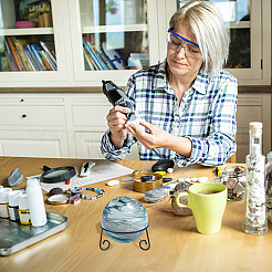 Подставка для дисплея с железным хрустальным шаром&nbsp;AJEW-WH0258-745B