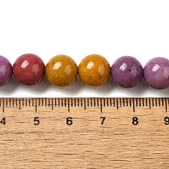 Billes de jade naturelles de teint en malaisades teintes&nbsp;G-G021-02C-14
