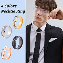 4 Stück 4 Farben Strass-Fingerring&nbsp;RJEW-GA0001-02