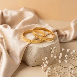 Bracelets rayés en laiton pour femmes&nbsp;WG1B245-01