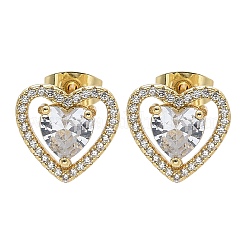 Серьги-гвоздики из циркония&nbsp;EJEW-C139-06G