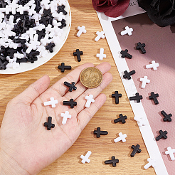 300шт 2 цвета непрозрачные акриловые бусины&nbsp;SACR-SC0001-17