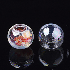 Botellas redondas hechas a mano con forma de globo de vidrio soplado con un orificio&nbsp;X-BLOW-R002-25mm-AB