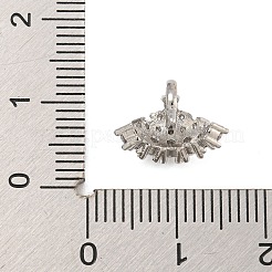 Placage de crémaillère en laiton micro pave clair zircone cubique cheville bails&nbsp;KK-F876-24P-02