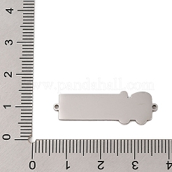 304 Edelstahl-Fahrzeugverbinder-Anhänger in Pink-Emaille&nbsp;STAS-P377-13P-A