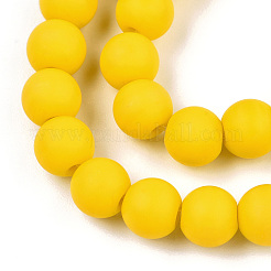 Chapelets de perles en verre opaques&nbsp;LS-GLAA-T032-P6mm-MD08