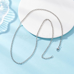 Ожерелья из цепочек Rolo из нержавеющей стали 304 толщиной 3 мм&nbsp;NJEW-JN05622-01