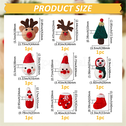 9 Stück 9 Stile Weihnachten Wolle Nadelfilz Handwerk&nbsp;AJEW-FH0005-27