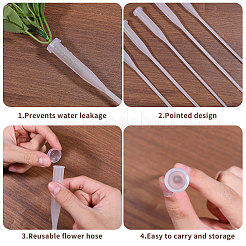 50 шт. полипропиленовые пластиковые трубки для цветов&nbsp;AJEW-GL0002-97A