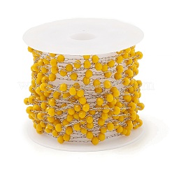 Стеклянные круглые цепочки из бисера&nbsp;CHS-B003-04C