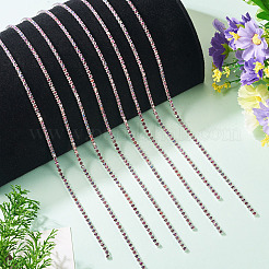 5 ярд цепочки из сплава стекла и страз&nbsp;AJEW-TA0002-49B