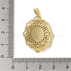 Покрытие стойки латунь микропаве прозрачные подвески из кубического циркония&nbsp;KK-P267-14C-G