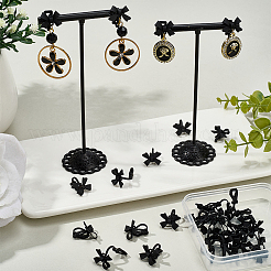 30 шт. клипсы-серьги из сплава с бантом и напылением&nbsp;EJEW-SP0001-08