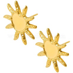 Модные серьги-гвоздики в форме сердца с солнцем из нержавеющей стали 304&nbsp;OV7222-2