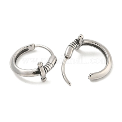 Серьги-кольца из хирургической нержавеющей стали 316&nbsp;EJEW-D096-14H-AS