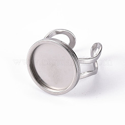 Impostazioni dell'anello del polsino in acciaio inossidabile 201 anti-ossidazione&nbsp;X-STAS-S080-040D-P