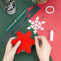 Mini-Schneeflocken-Geldbörse zum Selbermachen für Weihnachten&nbsp;DIY-WH0410-90A