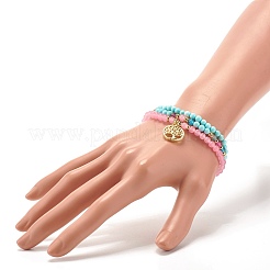 Ensemble de bracelets extensibles en pierre&nbsp;BJEW-JB07332