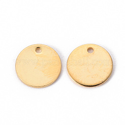 Pendentifs vierges estampés en acier inoxydable 201&nbsp;STAS-T058-10mm-G
