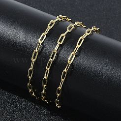 Colliers à chaîne trombone en laiton de 2.4 mm pour femmes&nbsp;KK-CBA2293-17G