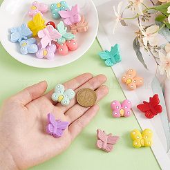 20 шт. 20 стиля бабочки из пищевого экологически чистого силикона фокусные бусины&nbsp;SIL-PH0001-34