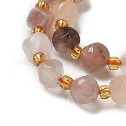 Нити натуральных золотых шелковых нефритовых бусин&nbsp;G-K387-A07-01