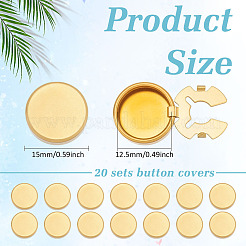 20 шт. латунные запонки&nbsp;KK-ME0003-85