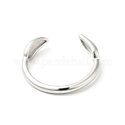 Некорневой лист из нержавеющей стали 304 открытый манжетный перстень для женщин&nbsp;RJEW-I085-21P
