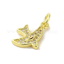 Pendentifs en laiton doré pavés de zirconiums cubiques&nbsp;KK-M283-04A-01
