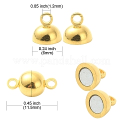 20 комплект 2-х цветных латунных магнитных застежек&nbsp;KK-CJ0001-84