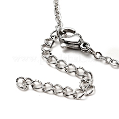 Открывающиеся граненые ожерелья с подвесками в виде флаконов духов из натуральных и синтетических смешанных камней для женщин&nbsp;NJEW-F296-03P