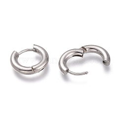 Pendientes de aro huggie de acero inoxidable 201 resistentes al deslustre&nbsp;EJEW-L256-05A-P