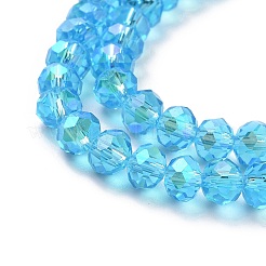 Chapelets de perles en verre électroplaqué&nbsp;LS-EGLA-A044-T8mm-L08