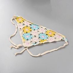 Хлопковый трикотажный треугольный платок&nbsp;AJEW-WH20001-82C