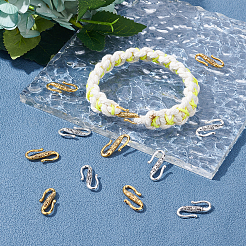 100 шт. 2-х цветные застежки-крючки из сплава в тибетском стиле&nbsp;TIBE-PH0001-40