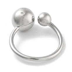 Круглые стойки покрытие латунь открытые манжеты кольца для женщин&nbsp;RJEW-Z059-28P